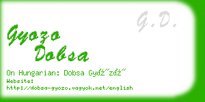 gyozo dobsa business card